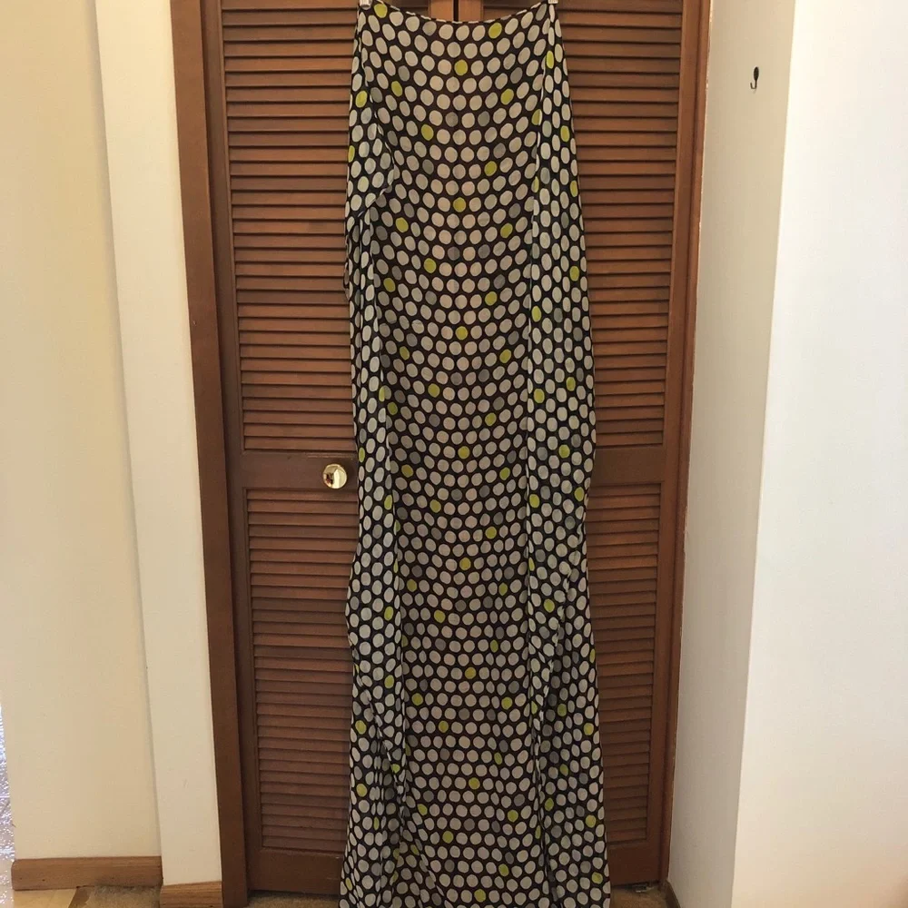 Merona polka dot scarf NWT Navy blue white yellow